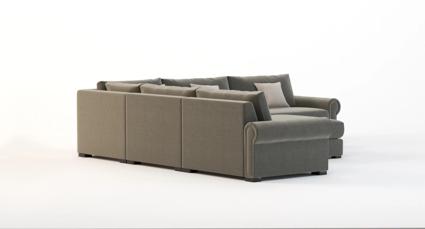 Lebanon Modular Sectional Corner Sofa Five Seater 3D Model_04