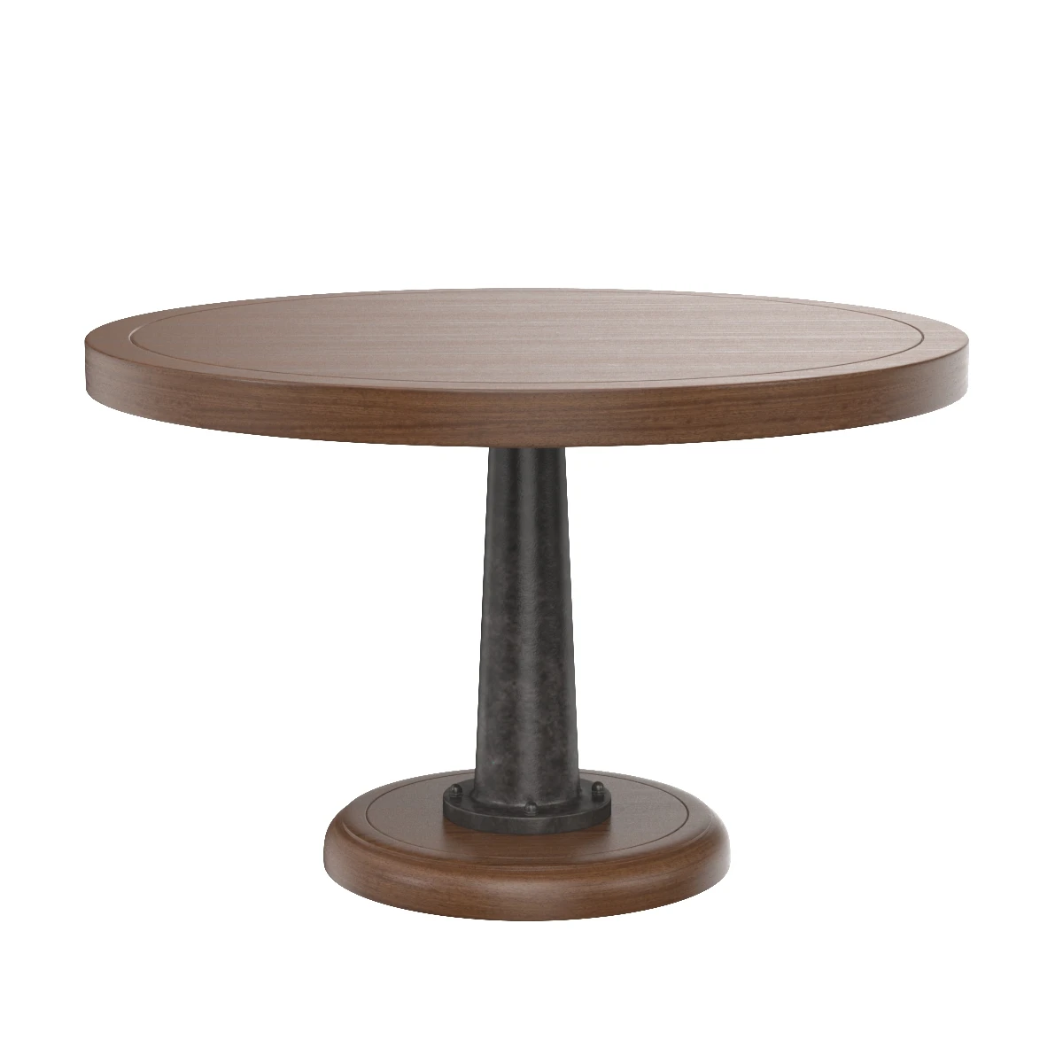 Noir Yacht Dining Table With Cast Pedestal 48inch 3D Model_06