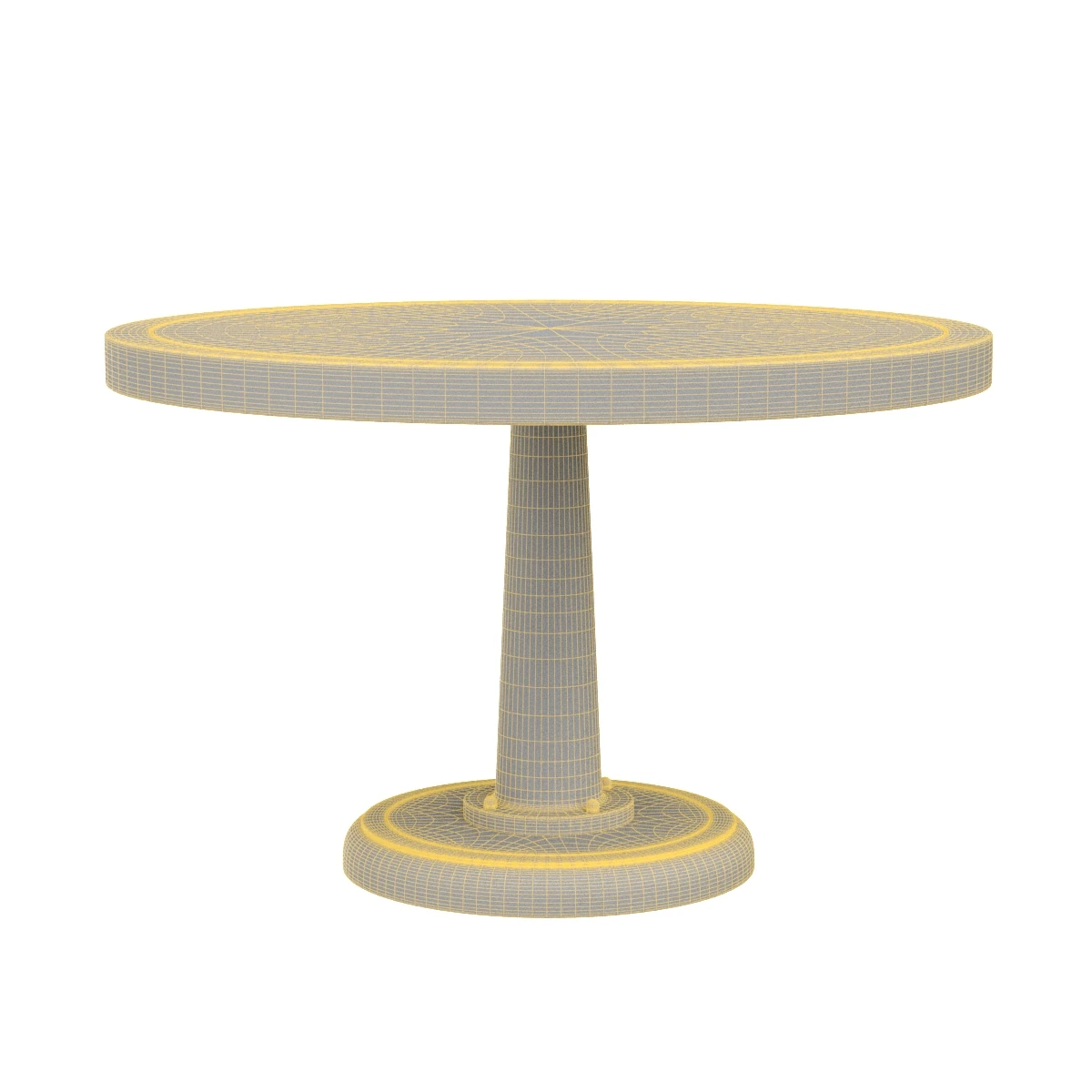Noir Yacht Dining Table With Cast Pedestal 48inch 3D Model_07