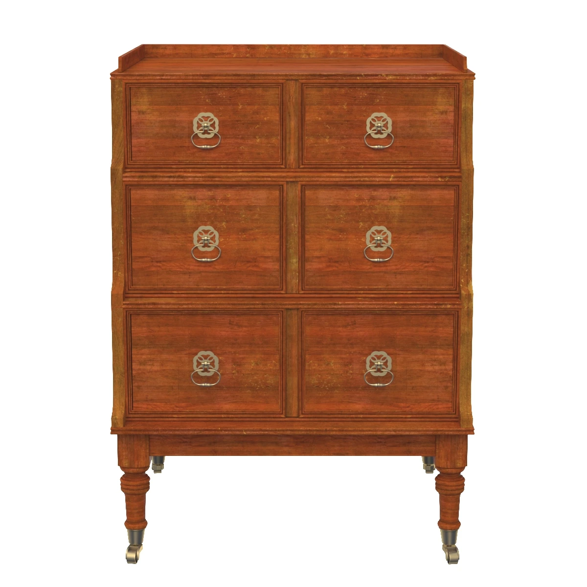 Pair Of Regency Waterfall Hardwood Side Table 3D Model_06