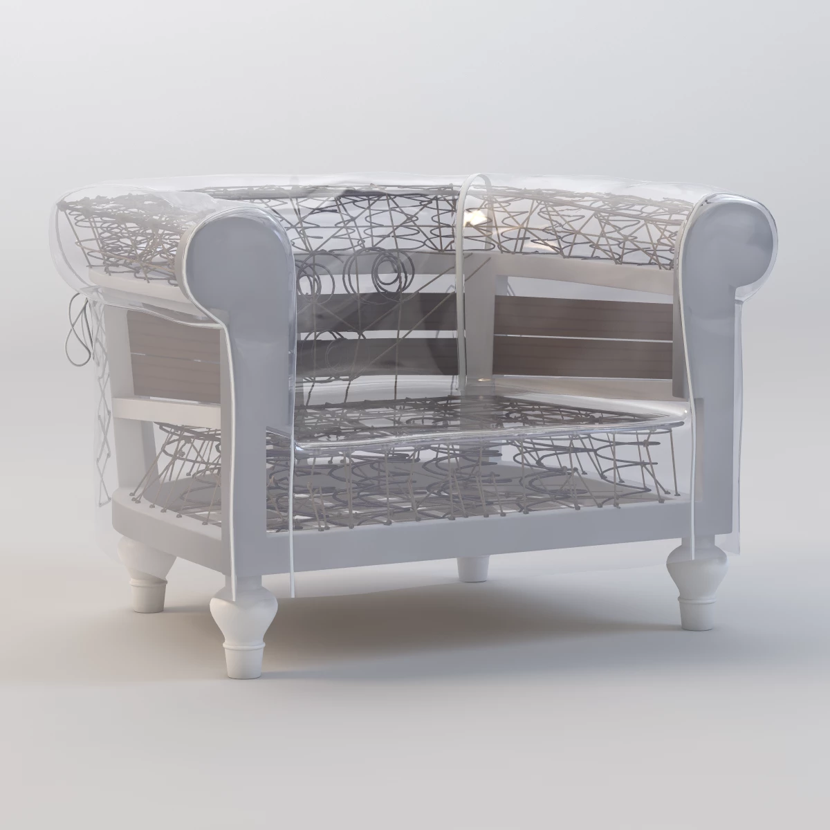 Poltrona Frau Ghostfield Chair 3D Model_01