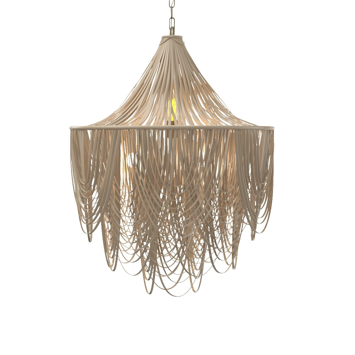 Whisper Chandelier Cream Stone Leather 3D Model_01