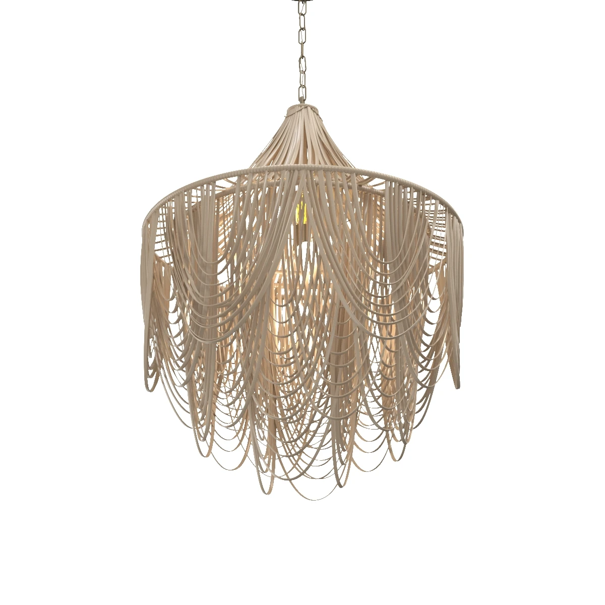 Whisper Chandelier Cream Stone Leather 3D Model_03