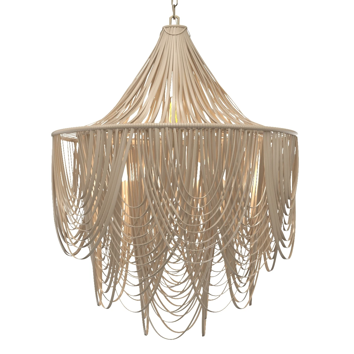 Whisper Chandelier Cream Stone Leather 3D Model_06