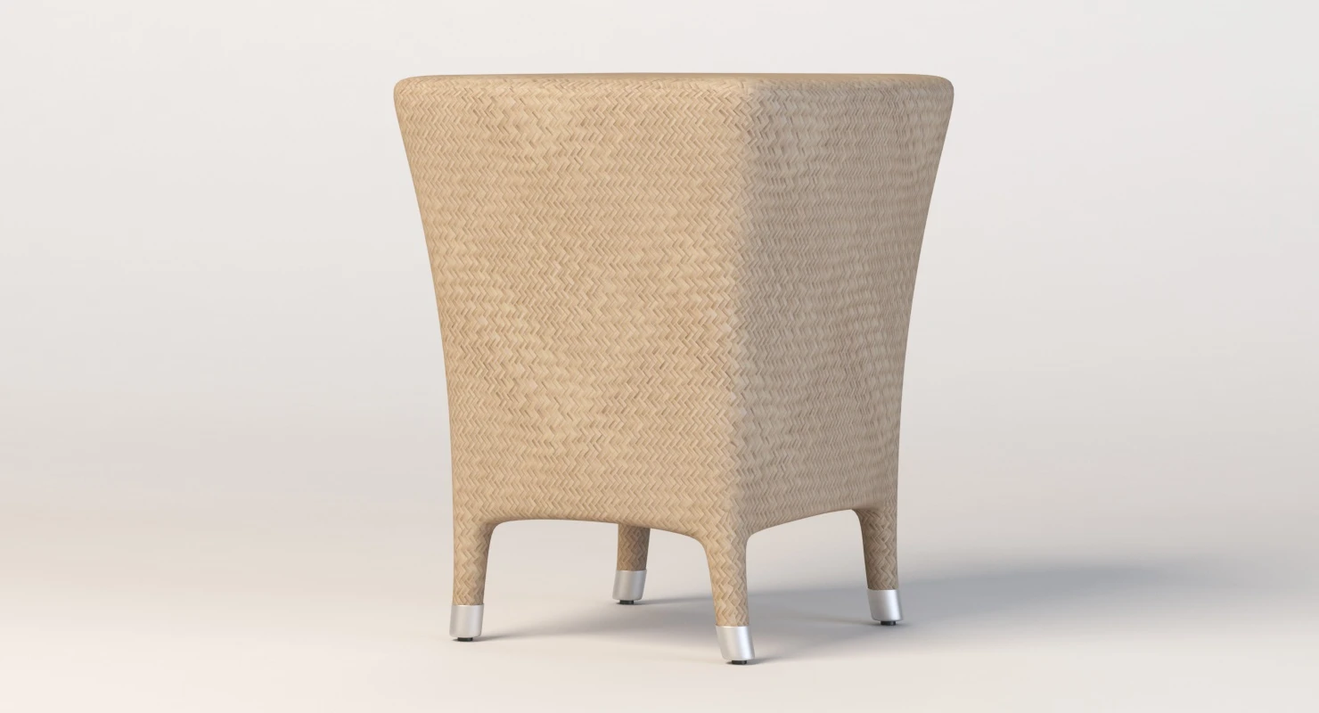 Amari Traditional Outdoor Rattan Side Table By Janice Feldman 3D Model_04