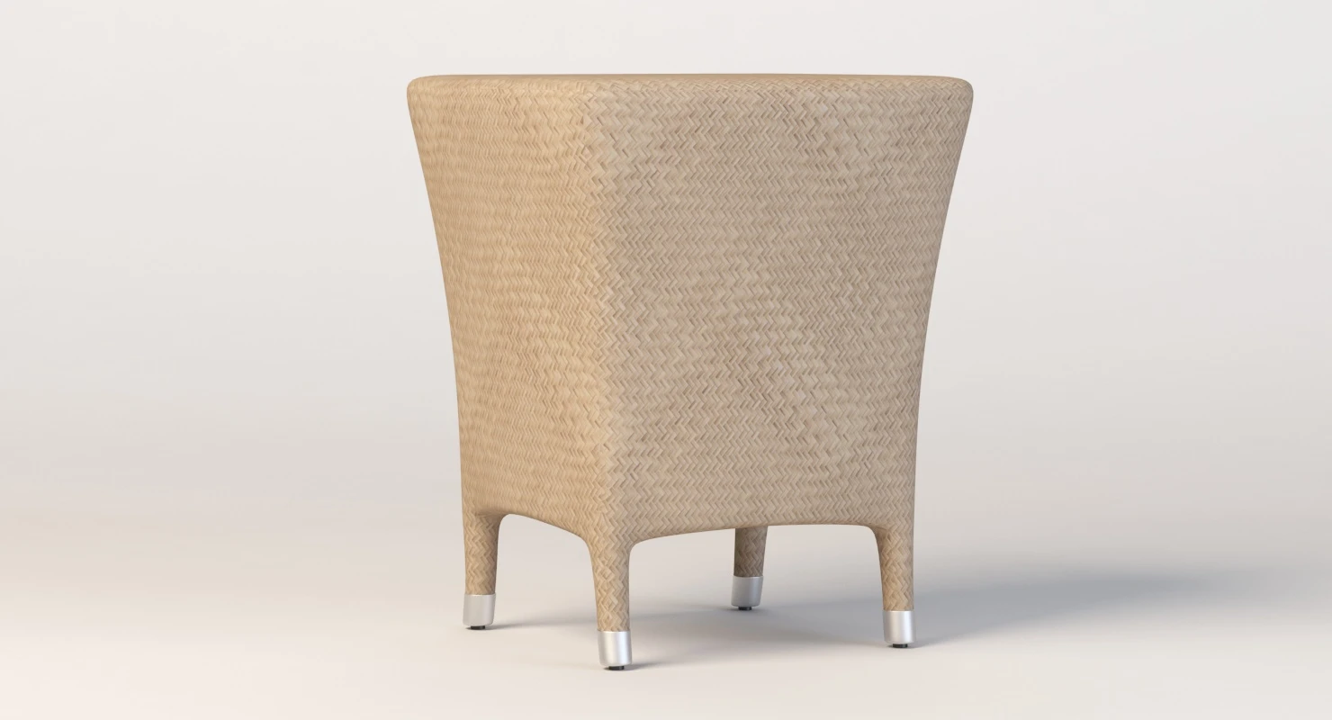 Amari Traditional Outdoor Rattan Side Table By Janice Feldman 3D Model_06