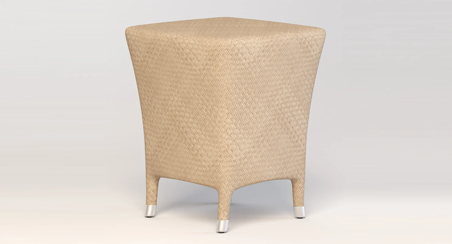 Amari Traditional Outdoor Rattan Side Table By Janice Feldman 3D Model_01