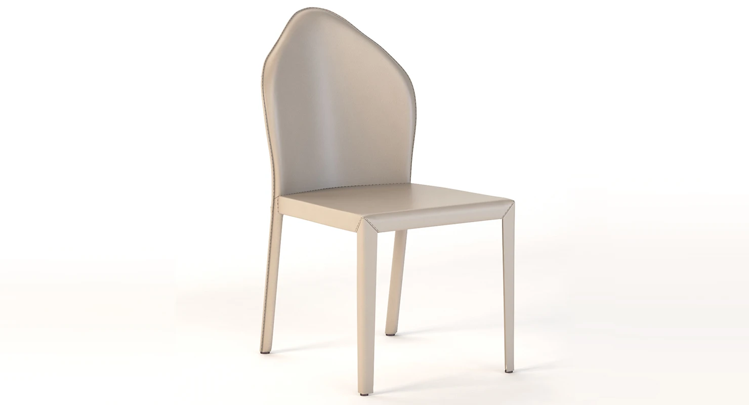 Cattelan Italia Angel Leather Dining Chair By Paolo Cattelan 3D Model_01