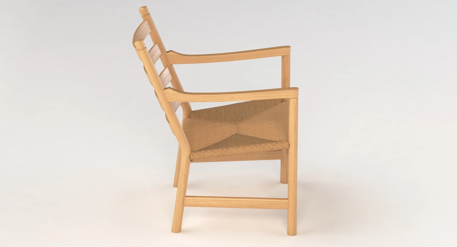 Ch44 Carl Hansen And Son Armchair 3D Model_06