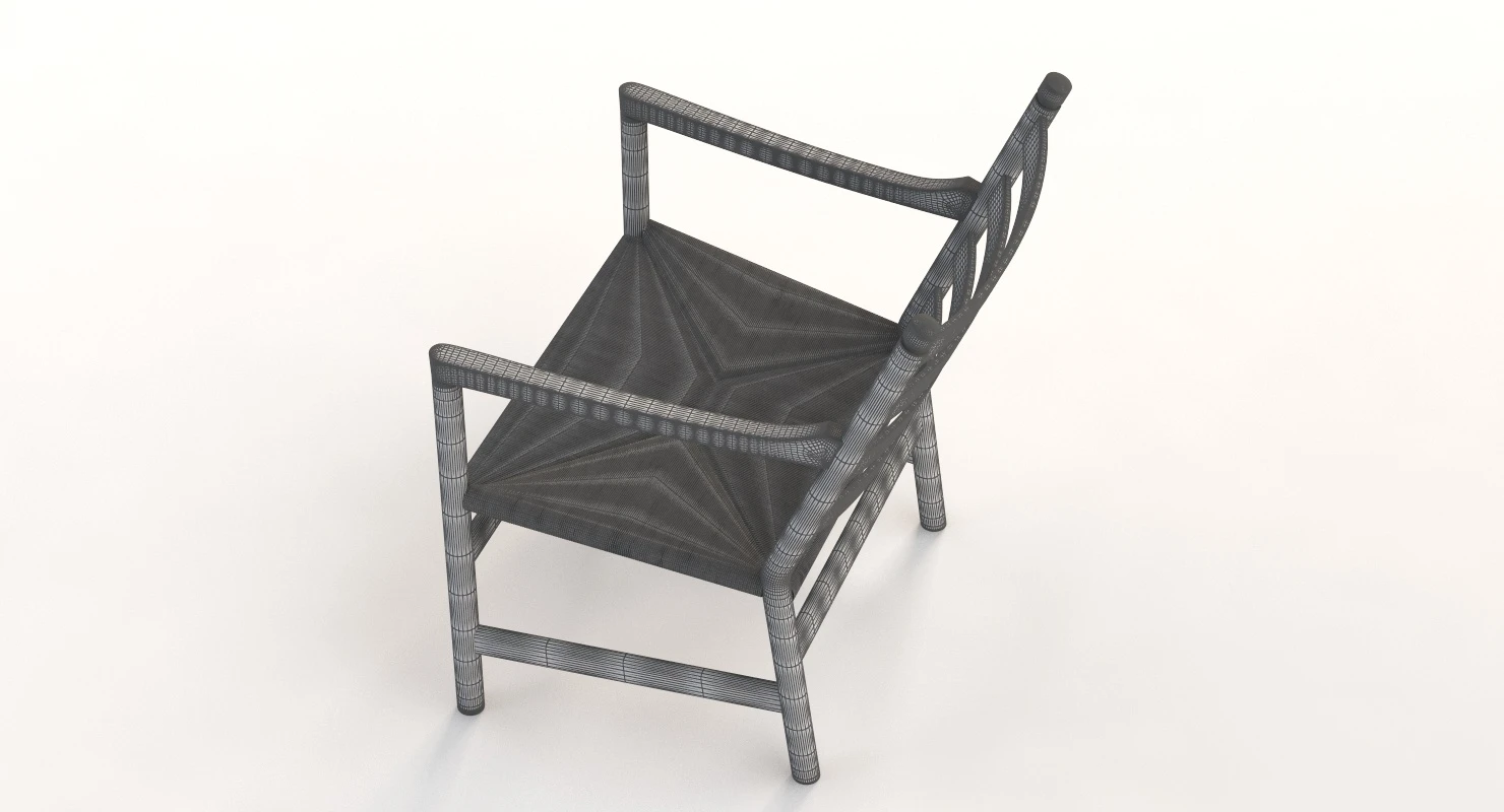 Ch44 Carl Hansen And Son Armchair 3D Model_013