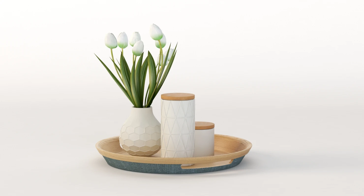 Kmart Bamboo Tray 3D Model_05