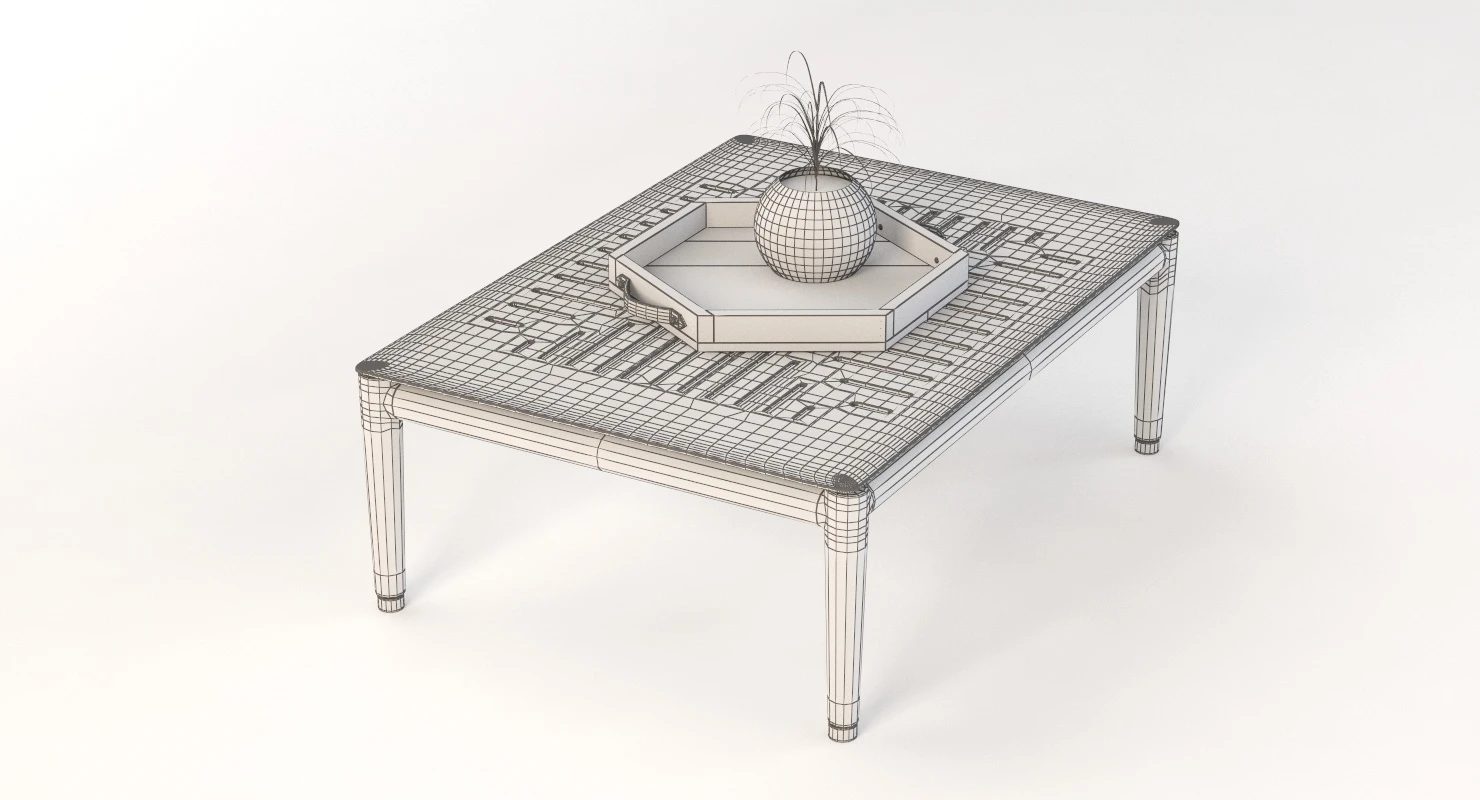 Conic Coffee Table with Centerpiece 3D Model_011