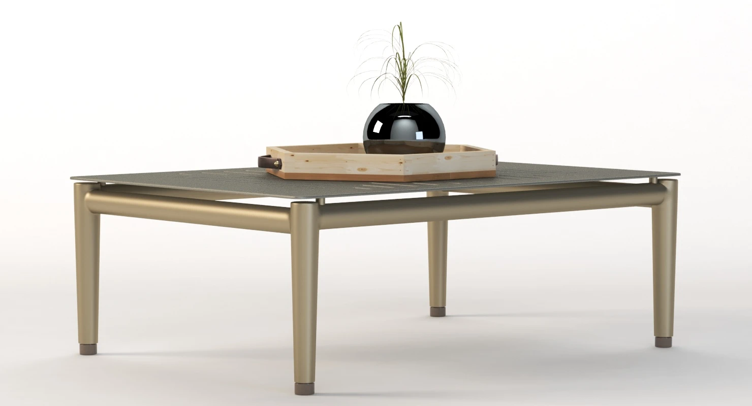 Conic Coffee Table with Centerpiece 3D Model_04
