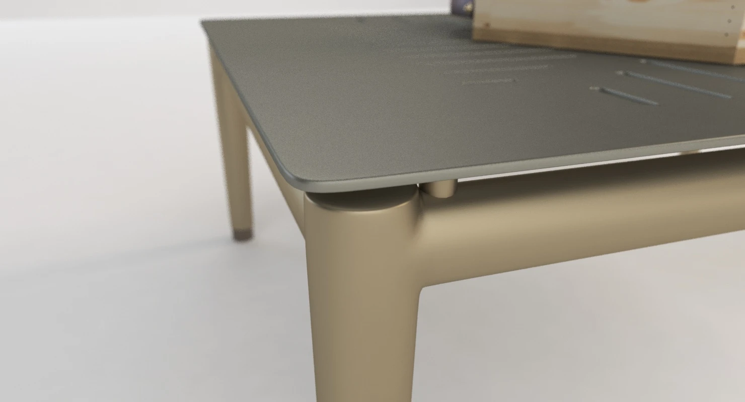Conic Coffee Table with Centerpiece 3D Model_03