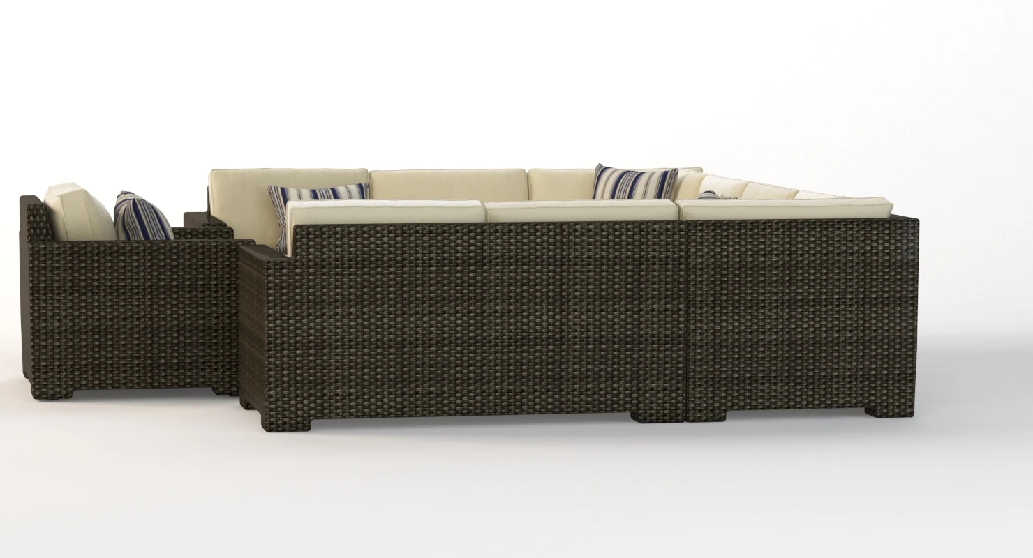 Crate and Barrel Ventura Umber Sofa Set V1 3D Model_09