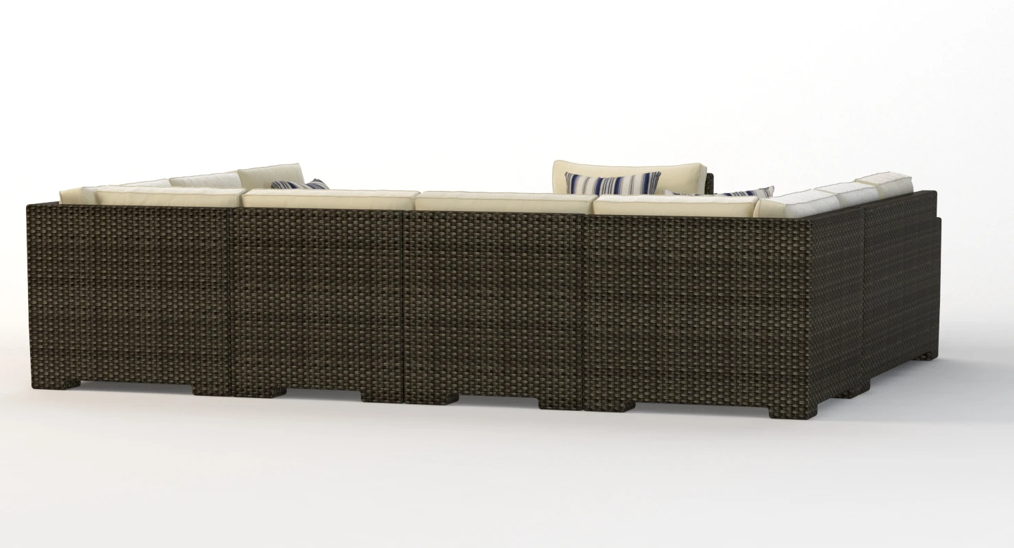 Crate and Barrel Ventura Umber Sofa Set V1 3D Model_07
