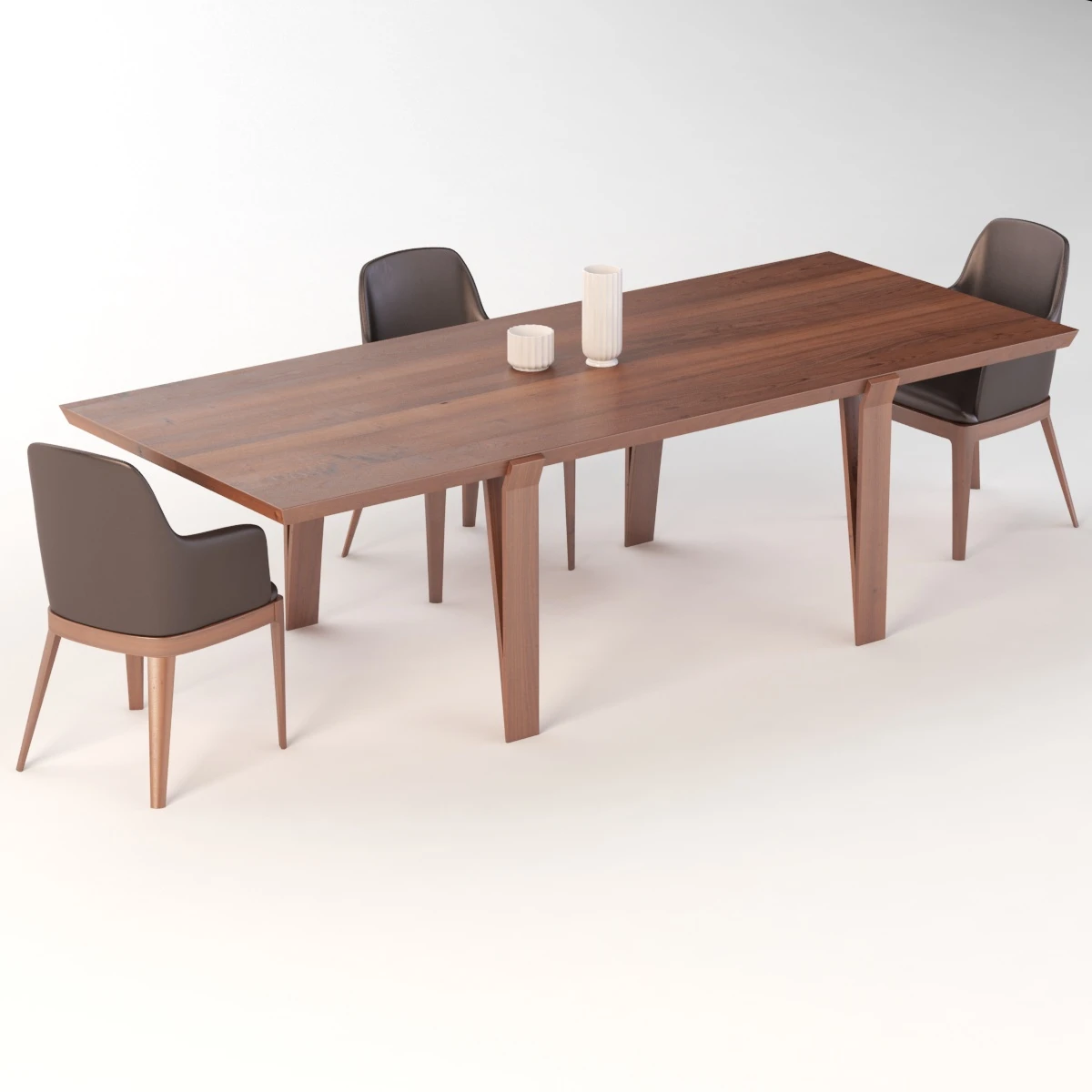 David Dining Table 102 And Chair 3D Model_01