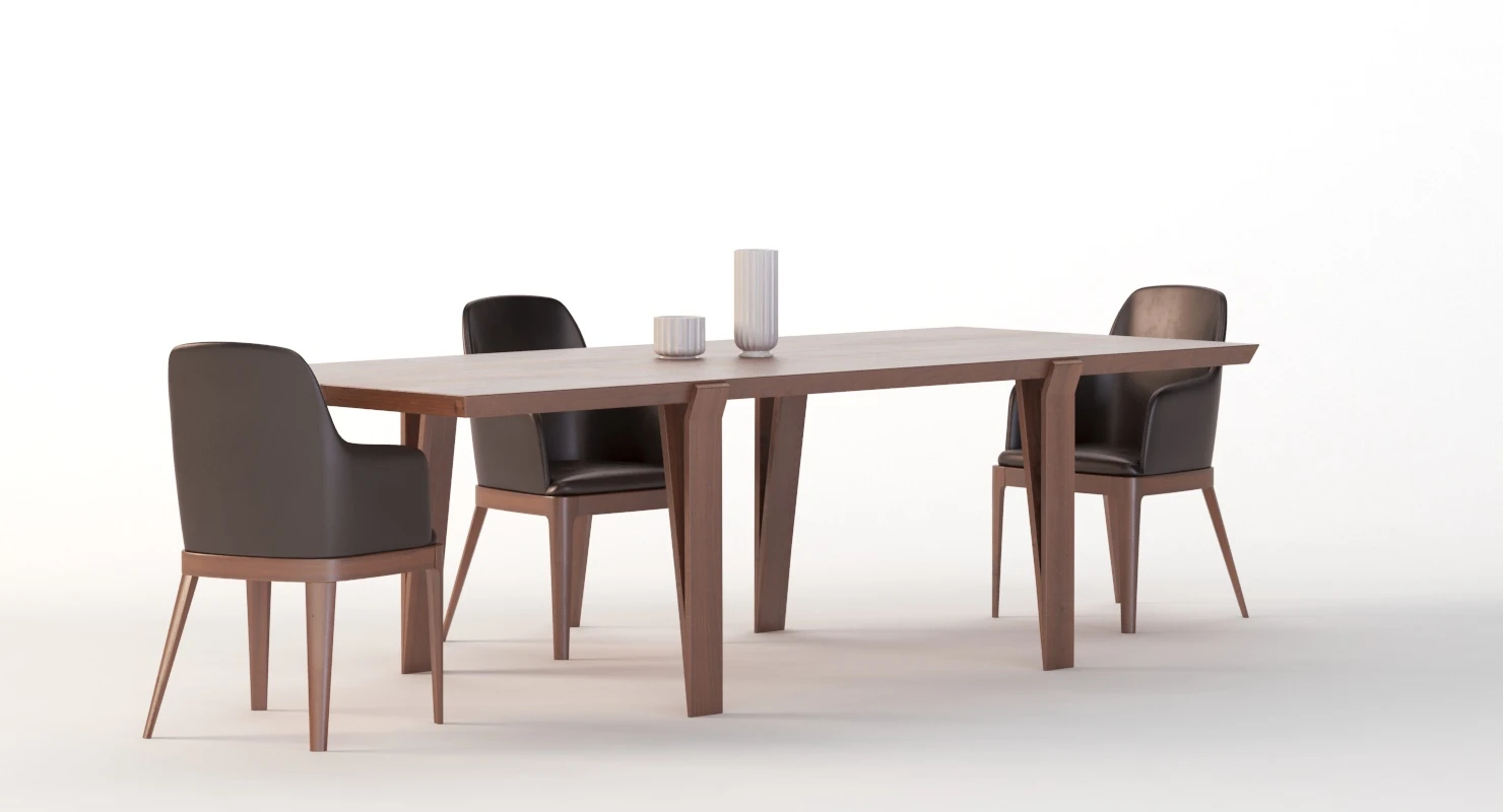 David Dining Table 102 And Chair 3D Model_06