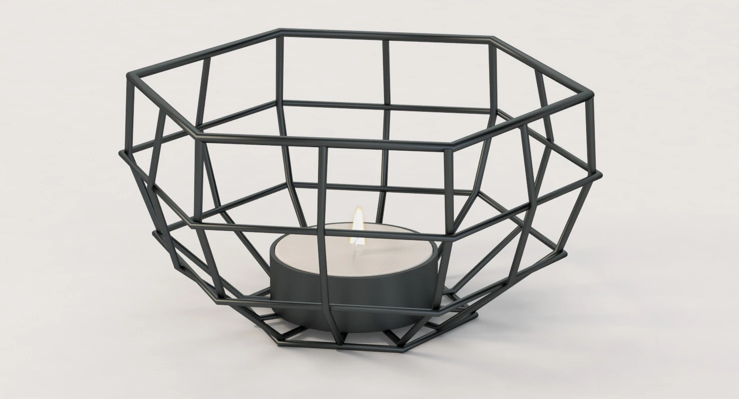 Deco De Ville Geometric Pattern Tea Light Centerpiece Decoration 3D Model_07