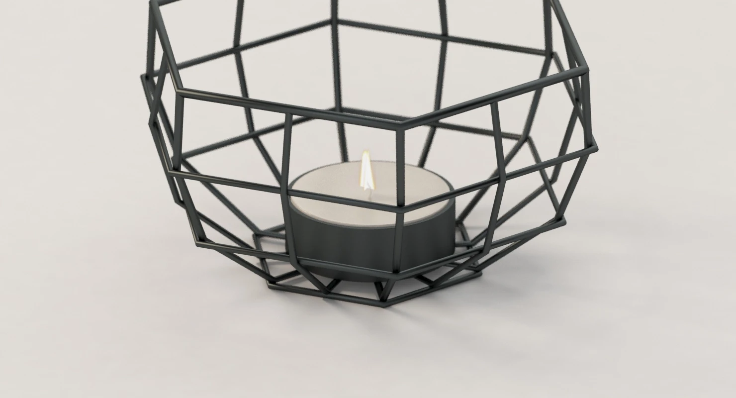 Deco De Ville Geometric Pattern Tea Light Centerpiece Decoration 3D Model_03