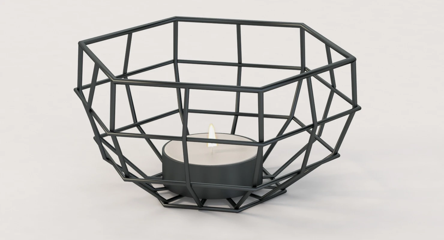 Deco De Ville Geometric Pattern Tea Light Centerpiece Decoration 3D Model_06