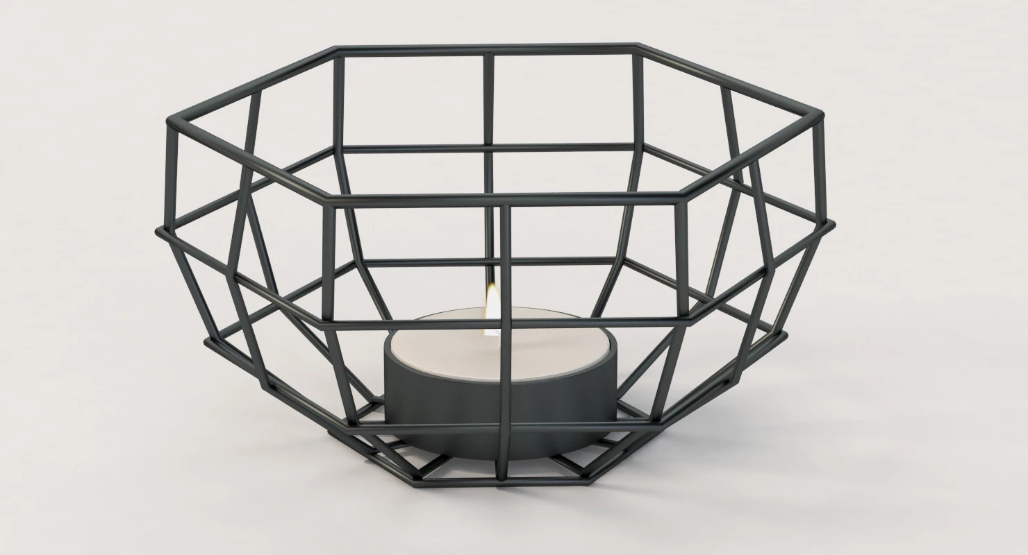 Deco De Ville Geometric Pattern Tea Light Centerpiece Decoration 3D Model_04