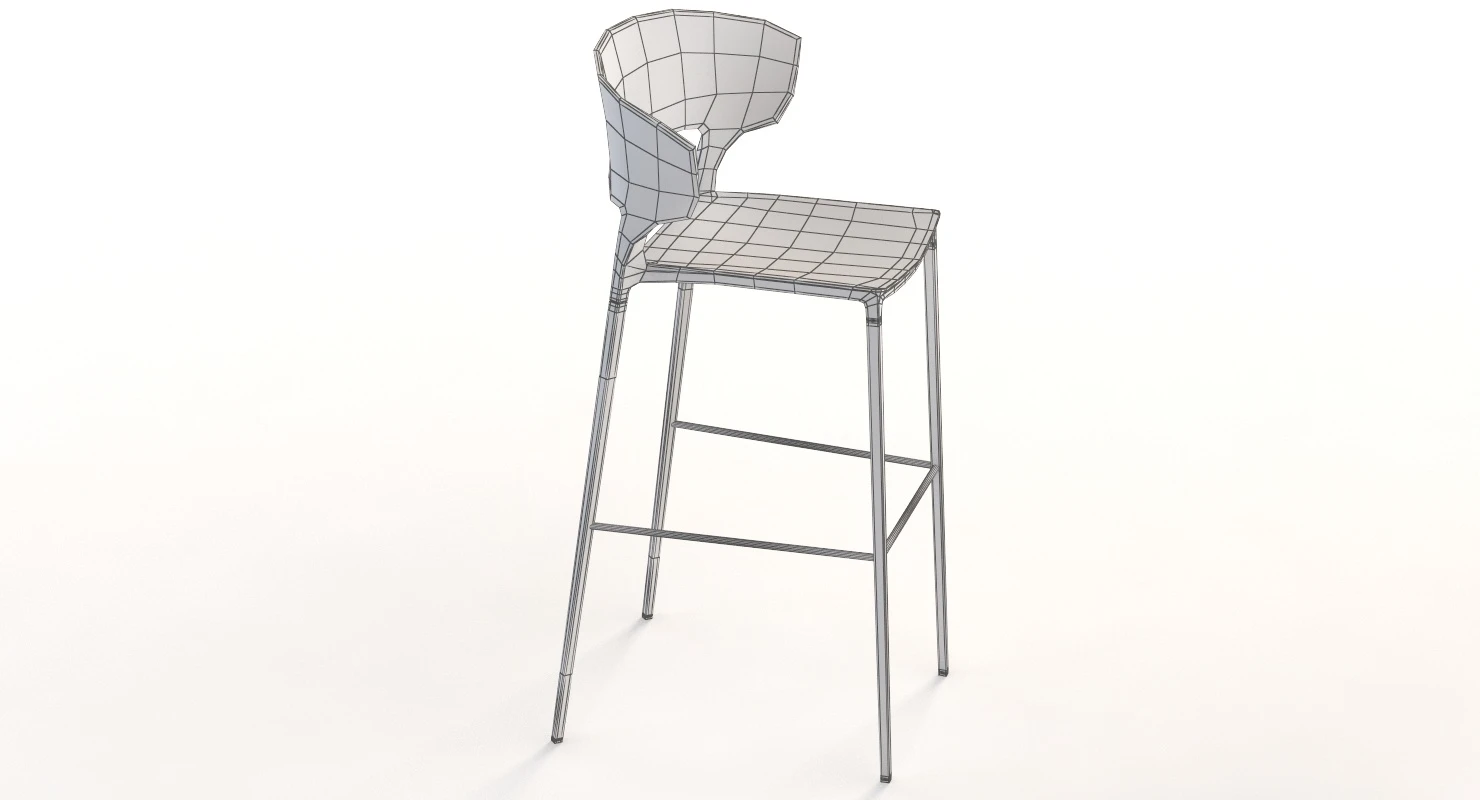 Desalto Koki High Barstool H80 3D Model_011