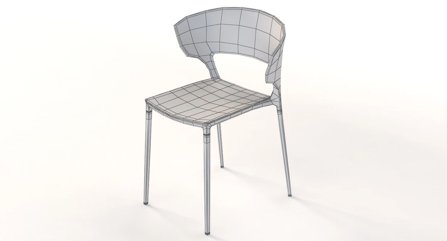 Desalto Koki Stacking Chair 3D Model_011