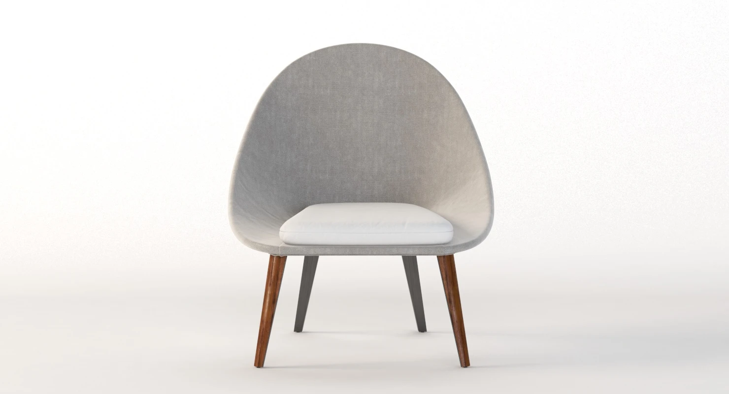 Dinosaur Egg Lounge Side Chair 3D Model_04