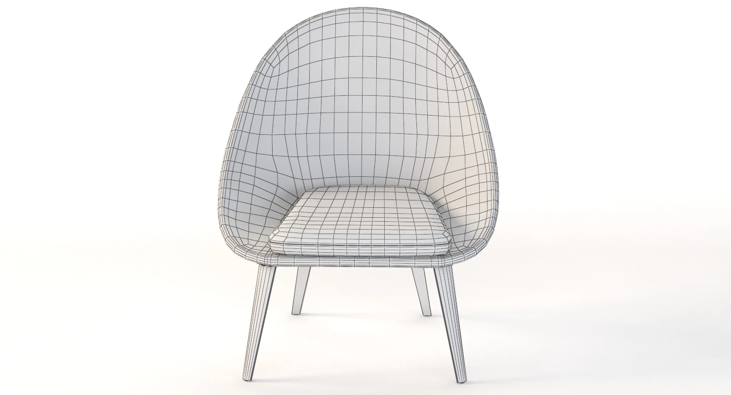 Dinosaur Egg Lounge Side Chair 3D Model_011
