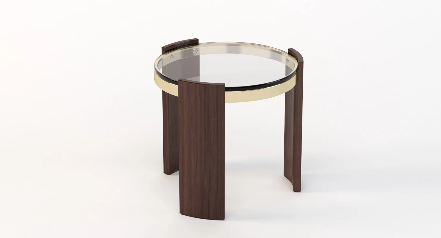 Figured Eucalyptus Bowen Round Side Table 3D Model_05