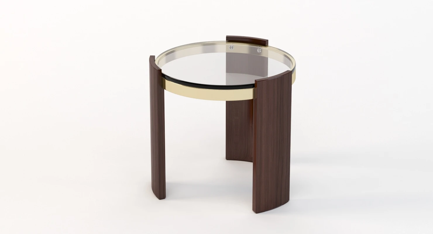 Figured Eucalyptus Bowen Round Side Table 3D Model_08