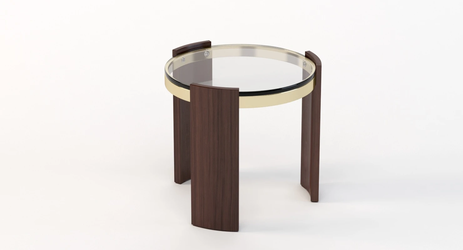 Figured Eucalyptus Bowen Round Side Table 3D Model_07