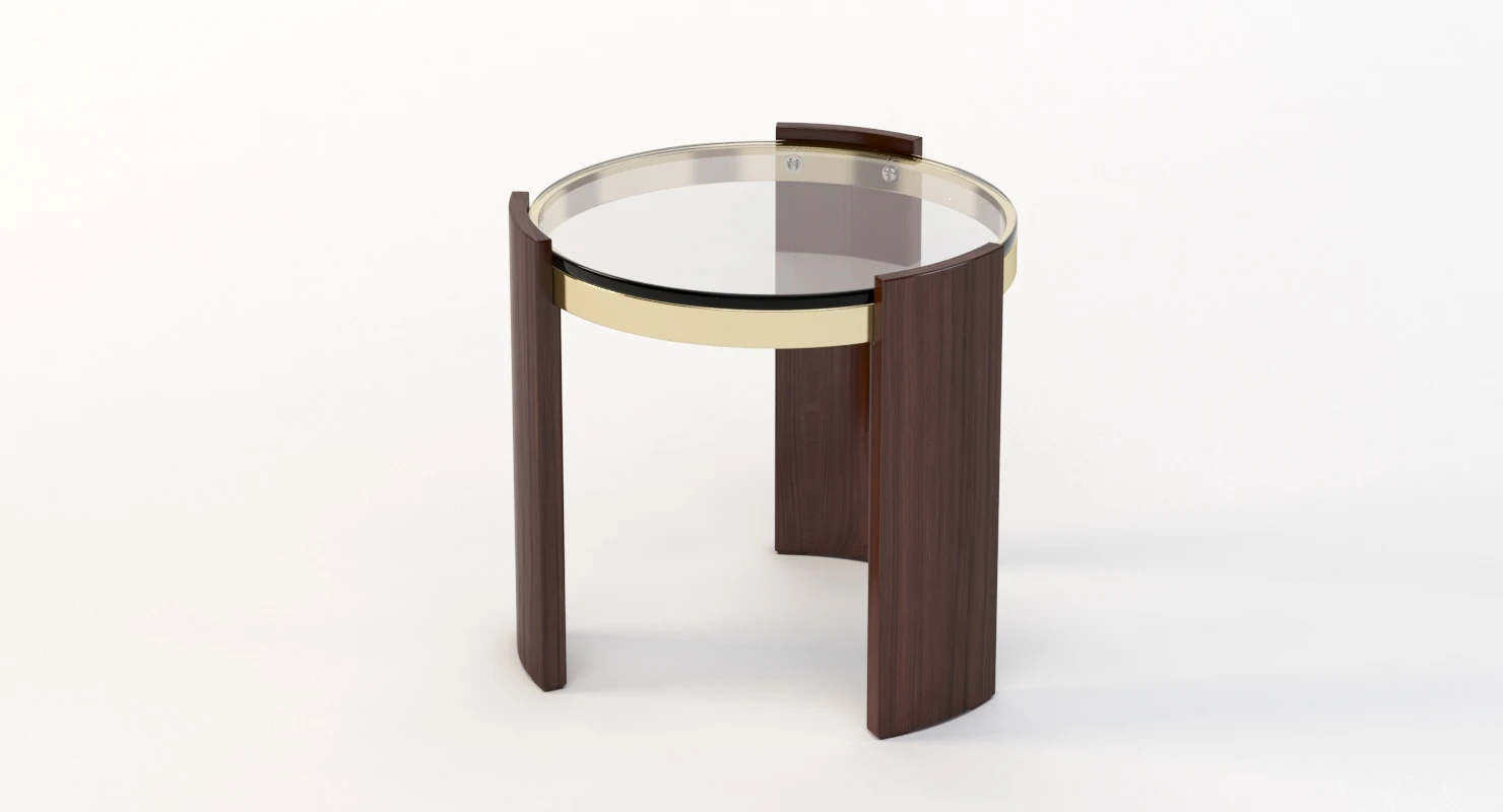 Figured Eucalyptus Bowen Round Side Table 3D Model_04