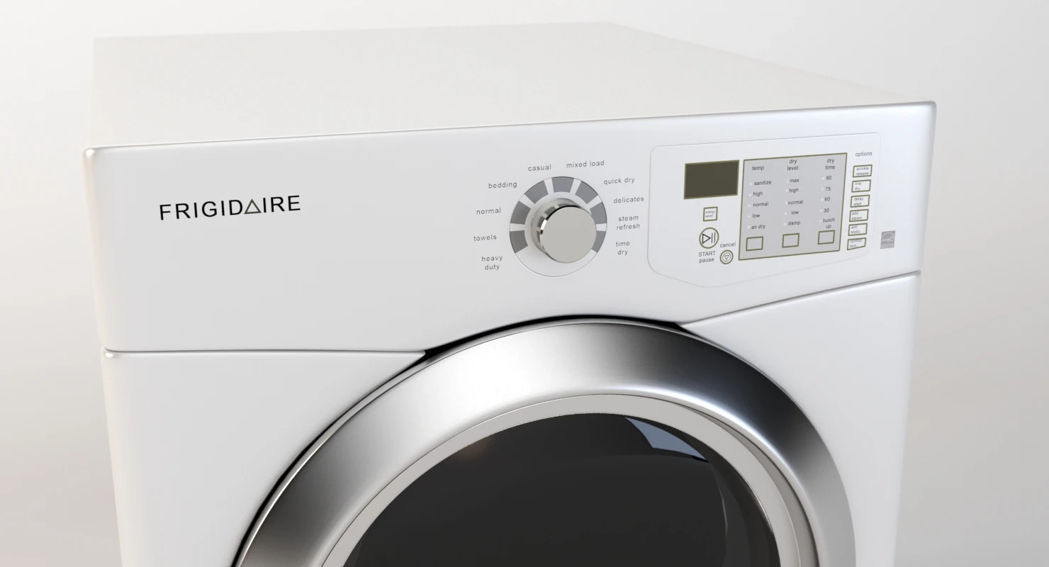 Frigidaire 7 Cu Ft Electric Dryer 3D Model_03