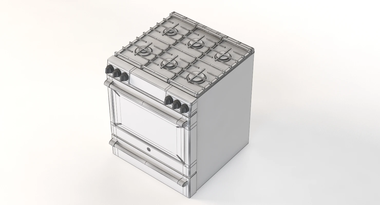 General Electric Cafe Series 30 Slide In Front Control Range With Warming Drawer CGS986SELSS 3D Model_012