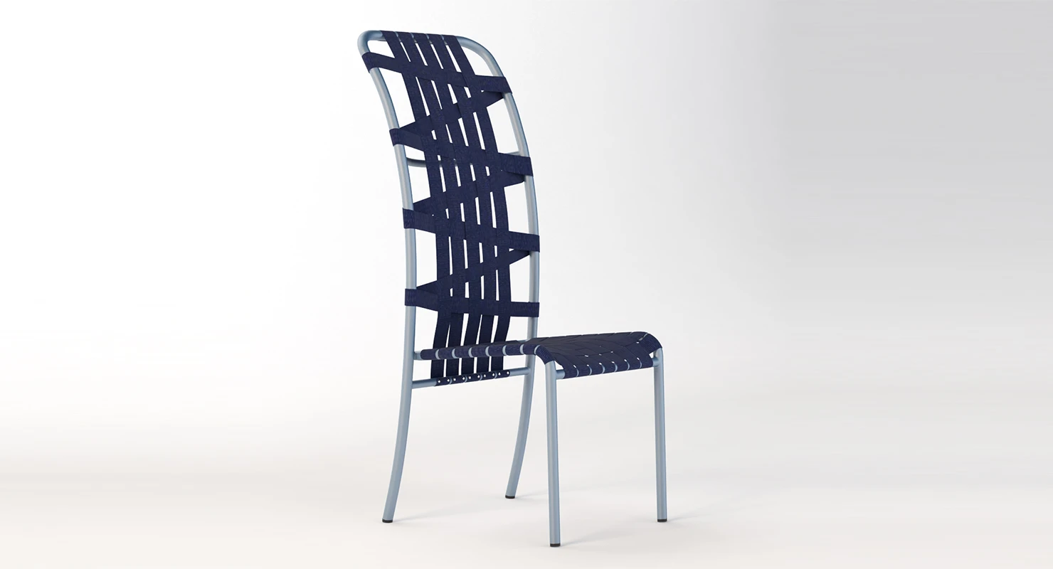 Gervasoni Inout 855 High Back Aluminium Chair 3D Model_01