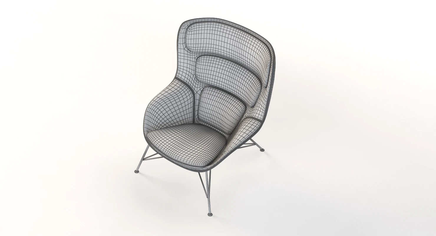 Herman Miller Striad High Back Lounge Chair 3D Model_012