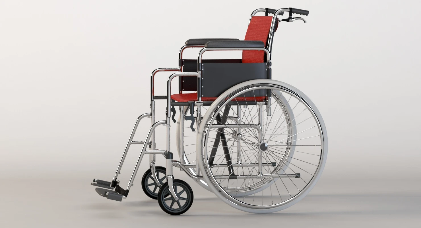 Hi Fortune 21 Lbs Lightweight Medical Self Propelled Manual Wheelchair 3D Model_09