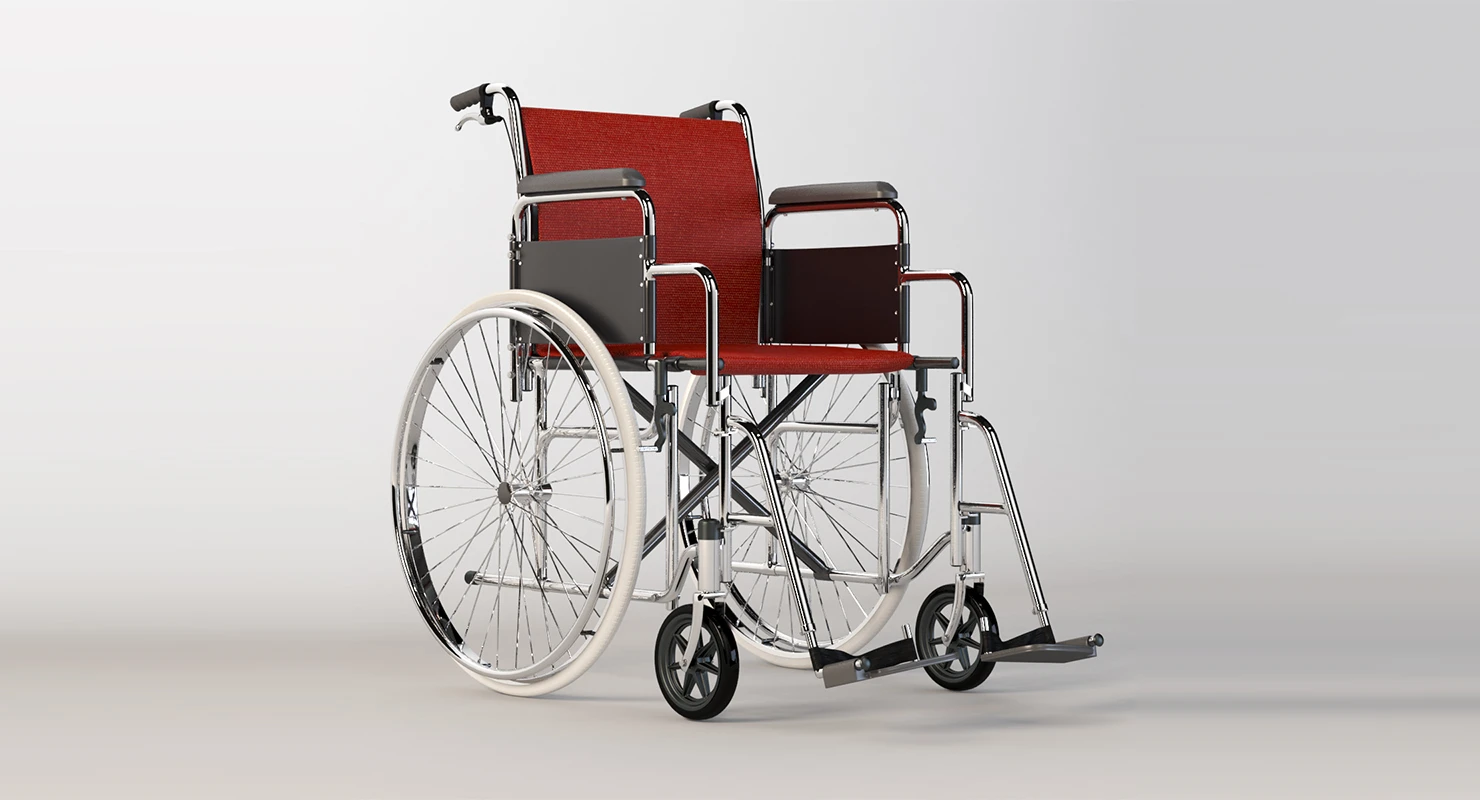 Hi Fortune 21 Lbs Lightweight Medical Self Propelled Manual Wheelchair 3D Model_01