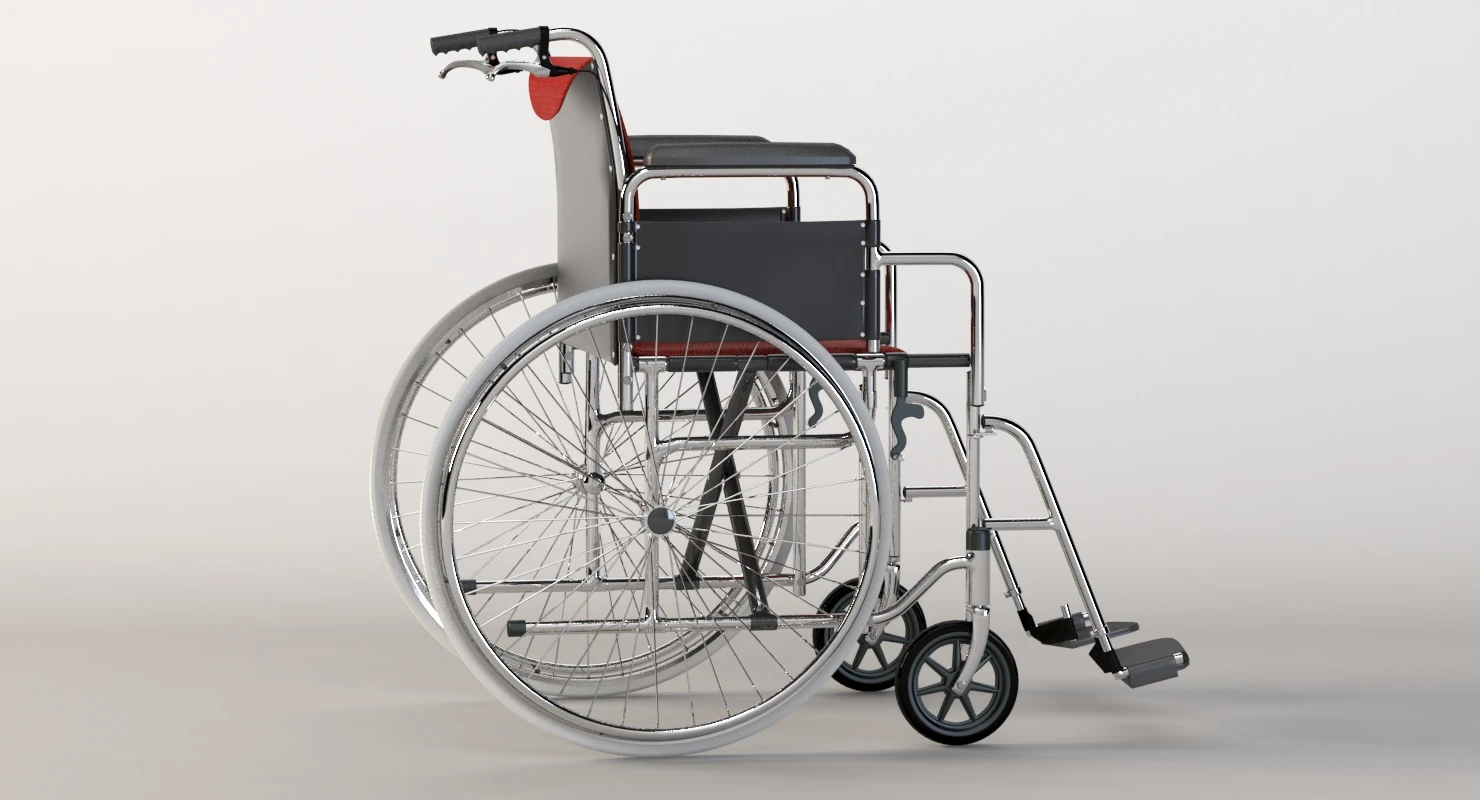Hi Fortune 21 Lbs Lightweight Medical Self Propelled Manual Wheelchair 3D Model_06