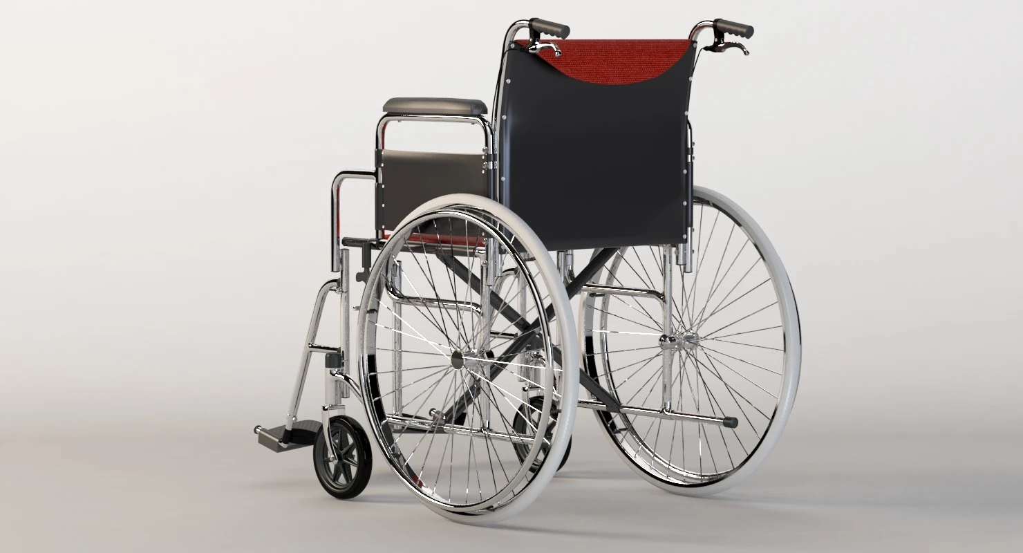 Hi Fortune 21 Lbs Lightweight Medical Self Propelled Manual Wheelchair 3D Model_08