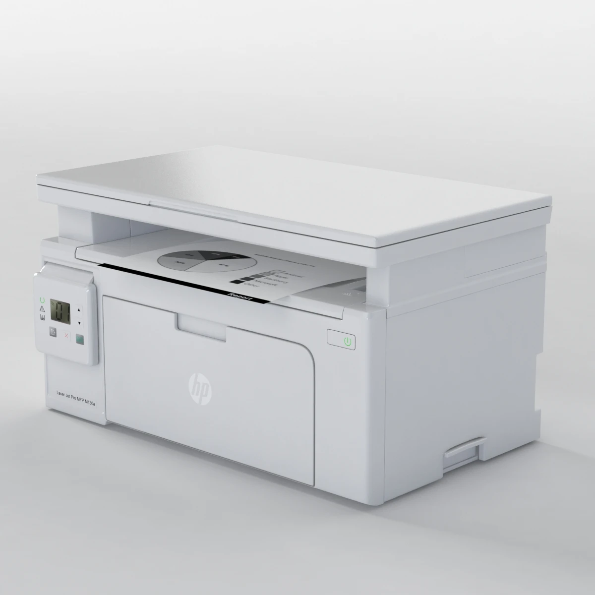 Hp Laserjet Pro M130nw Laser Printer 3D Model_03