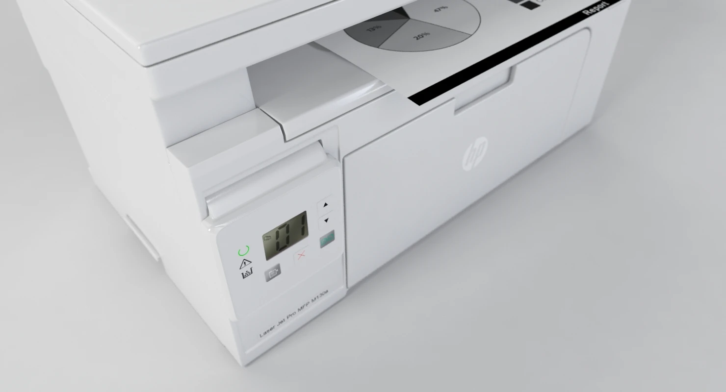 Hp Laserjet Pro M130nw Laser Printer 3D Model_04