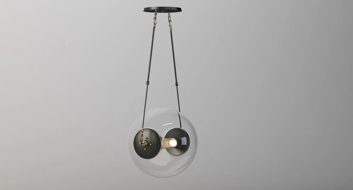 Hubbardton Forge Otto Sphere Glass Pendant Light Fixture 3D Model_08