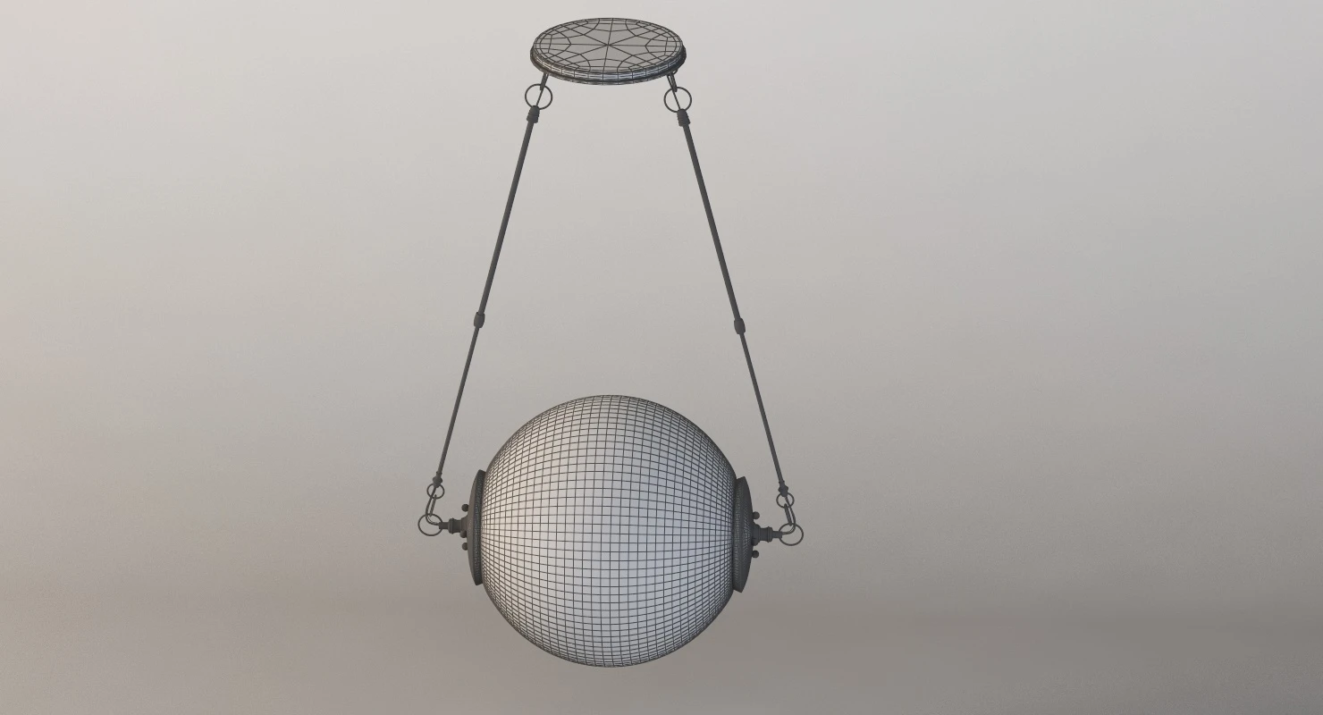 Hubbardton Forge Otto Sphere Glass Pendant Light Fixture 3D Model_012