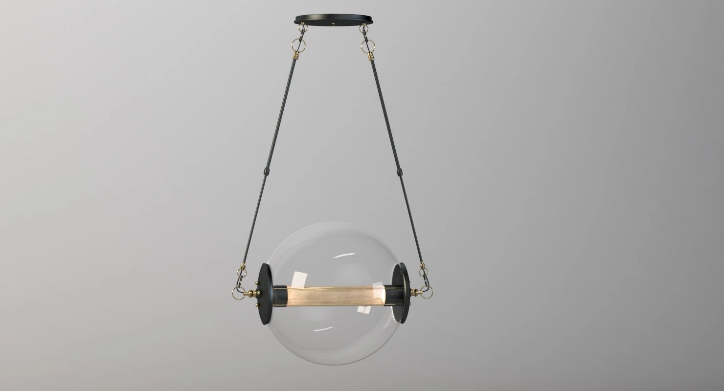 Hubbardton Forge Otto Sphere Glass Pendant Light Fixture 3D Model_04