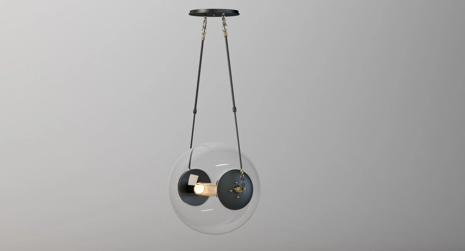 Hubbardton Forge Otto Sphere Glass Pendant Light Fixture 3D Model_06