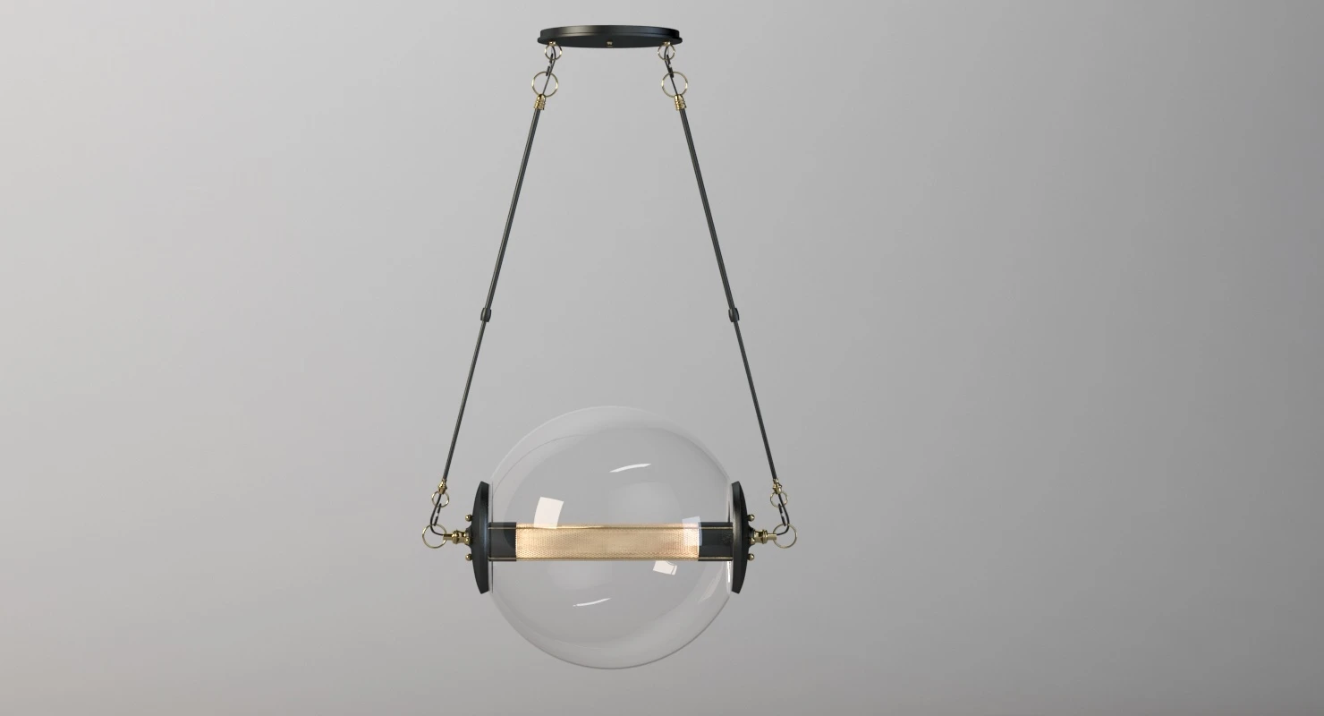 Hubbardton Forge Otto Sphere Glass Pendant Light Fixture 3D Model_07