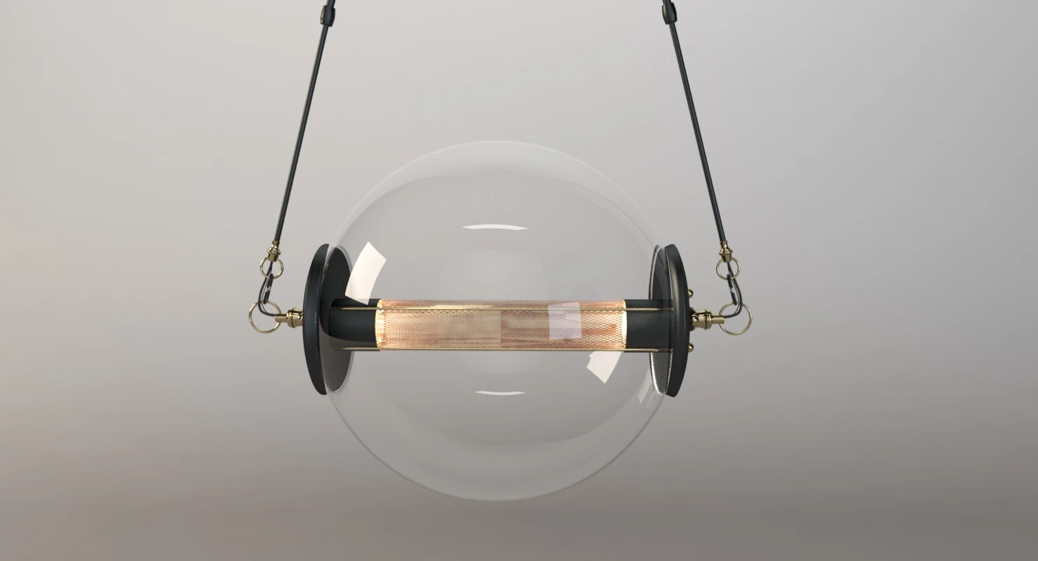 Hubbardton Forge Otto Sphere Glass Pendant Light Fixture 3D Model_03